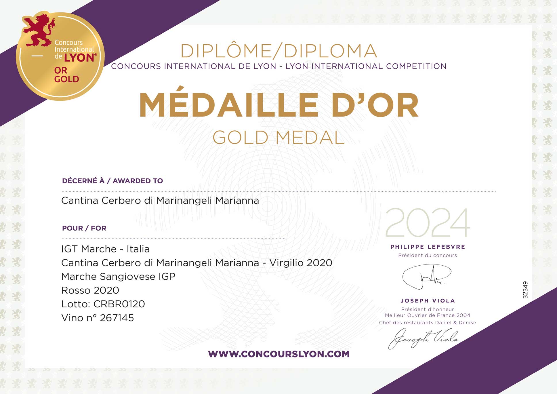 Anteprima diploma Concours International de Lyon — Virgilio 2020